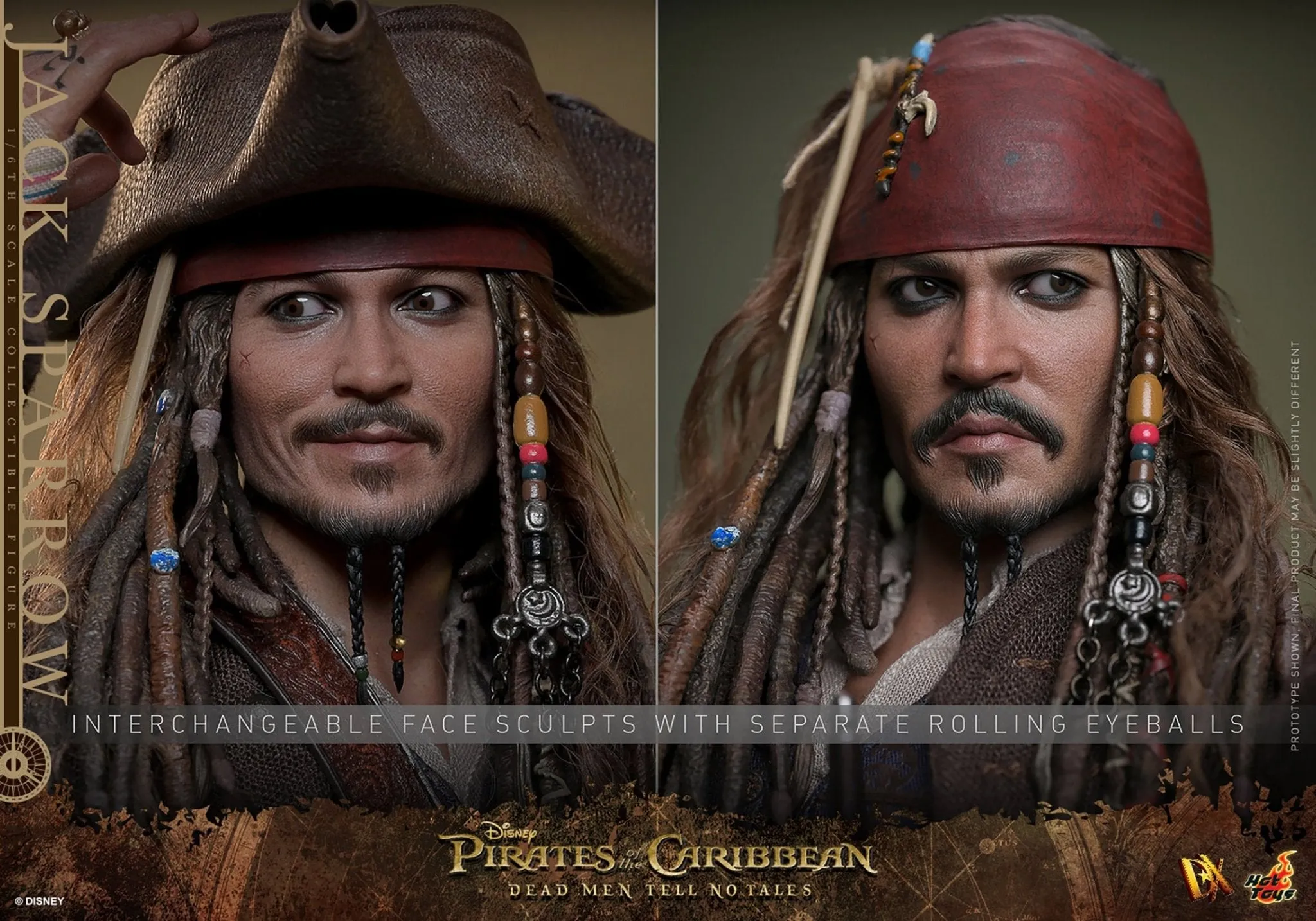 PRE-ORDER: Hot Toys Pirates of the Caribbean Jack Sparrow Sixth Scale Figure