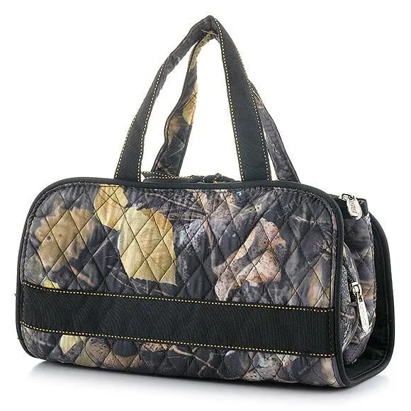 QRC2708 Quilted Camo 3PC Cosmetic Bag