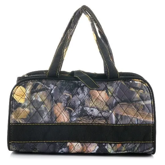 QRC2708 Quilted Camo 3PC Cosmetic Bag