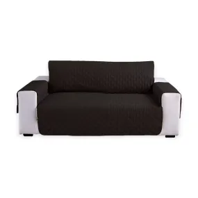 Quilted Non-Slip Pet Sofa Cover 2 Seat (Black) - Floofi