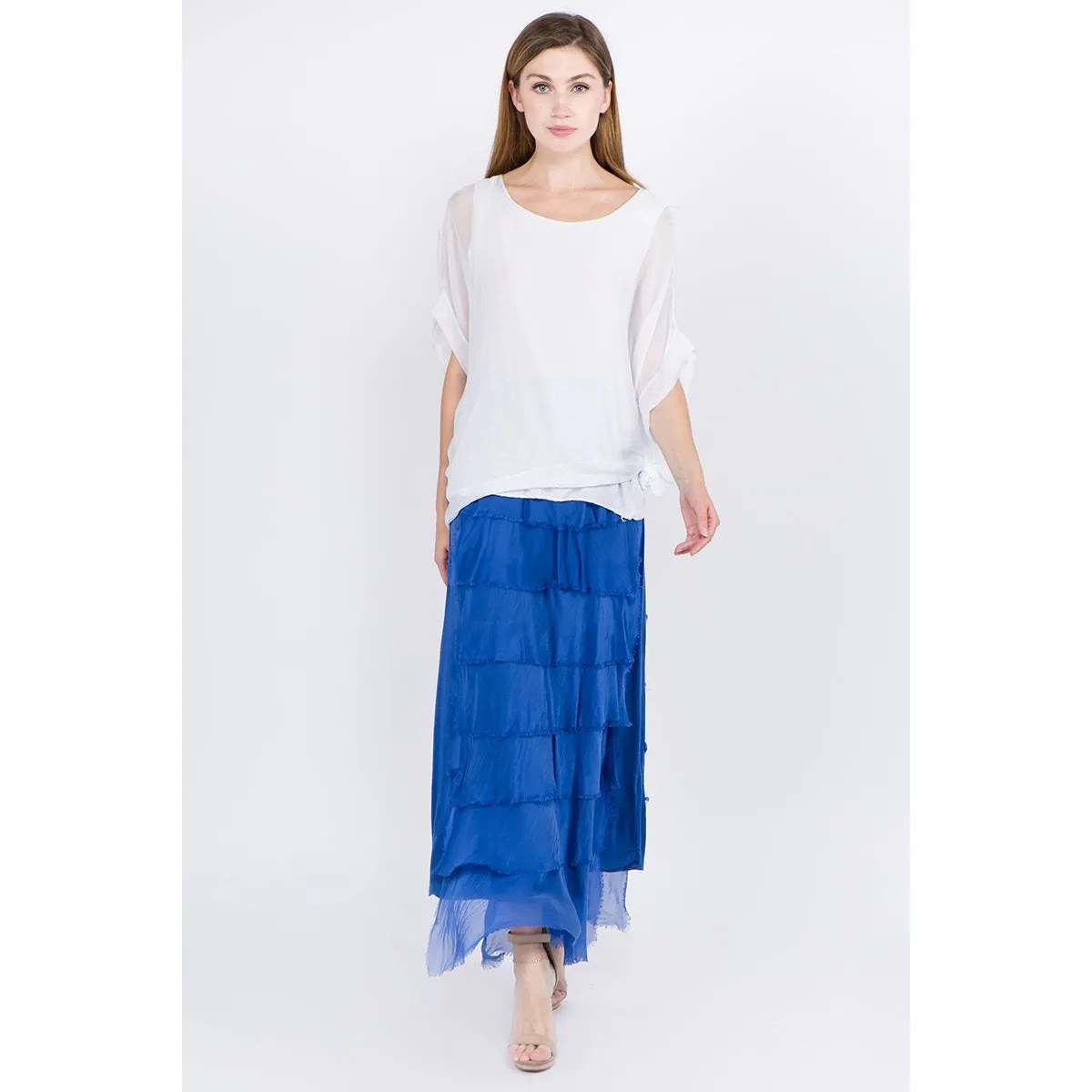 Raw Moda Layered Italian Maxi Skirt