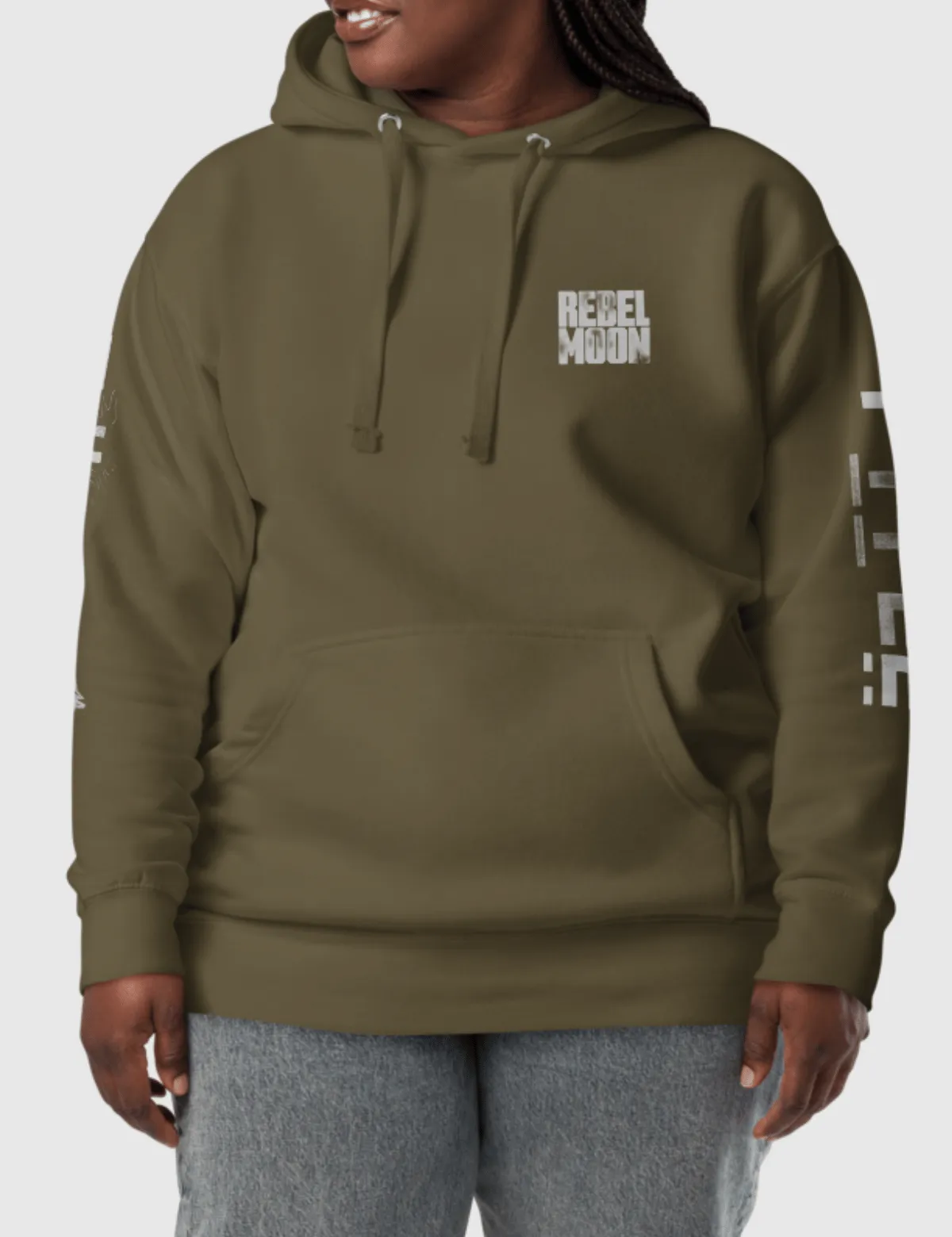 Rebel Moon Logo Unisex Hoodie [Military Green]