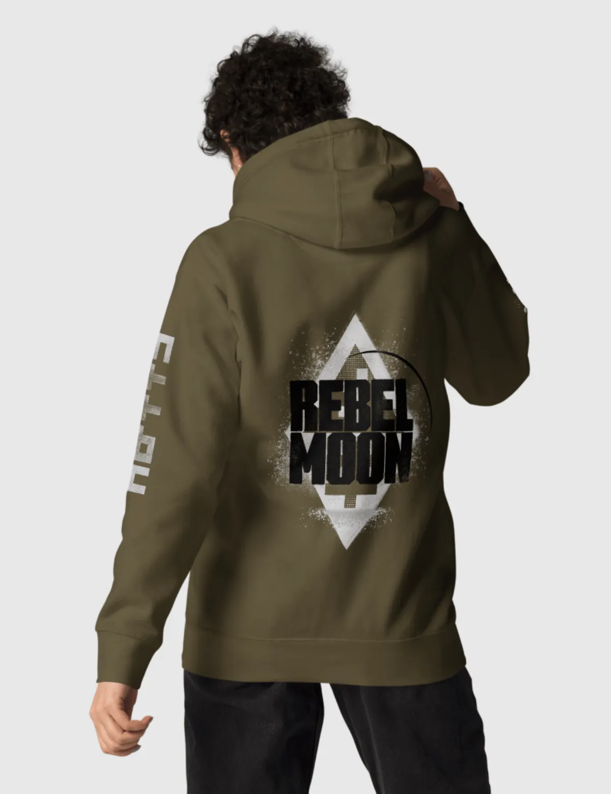 Rebel Moon Logo Unisex Hoodie [Military Green]