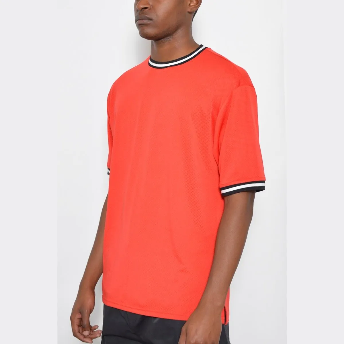 Red Micromesh T-Shirt