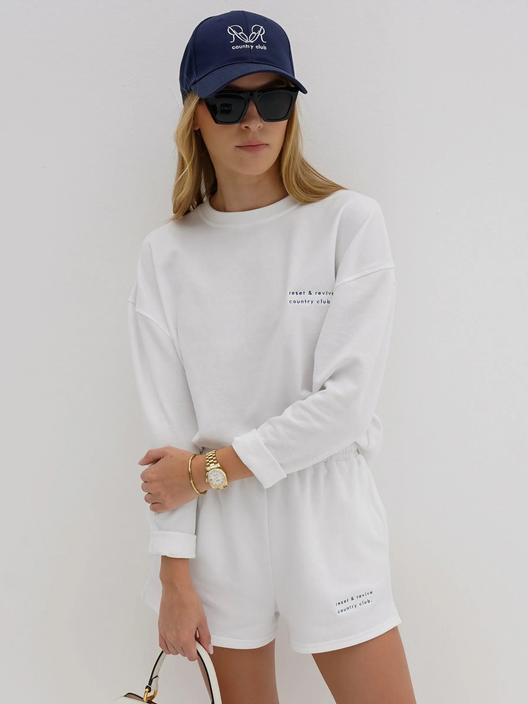 Reset & Revive Weekend Sweatshirt | White