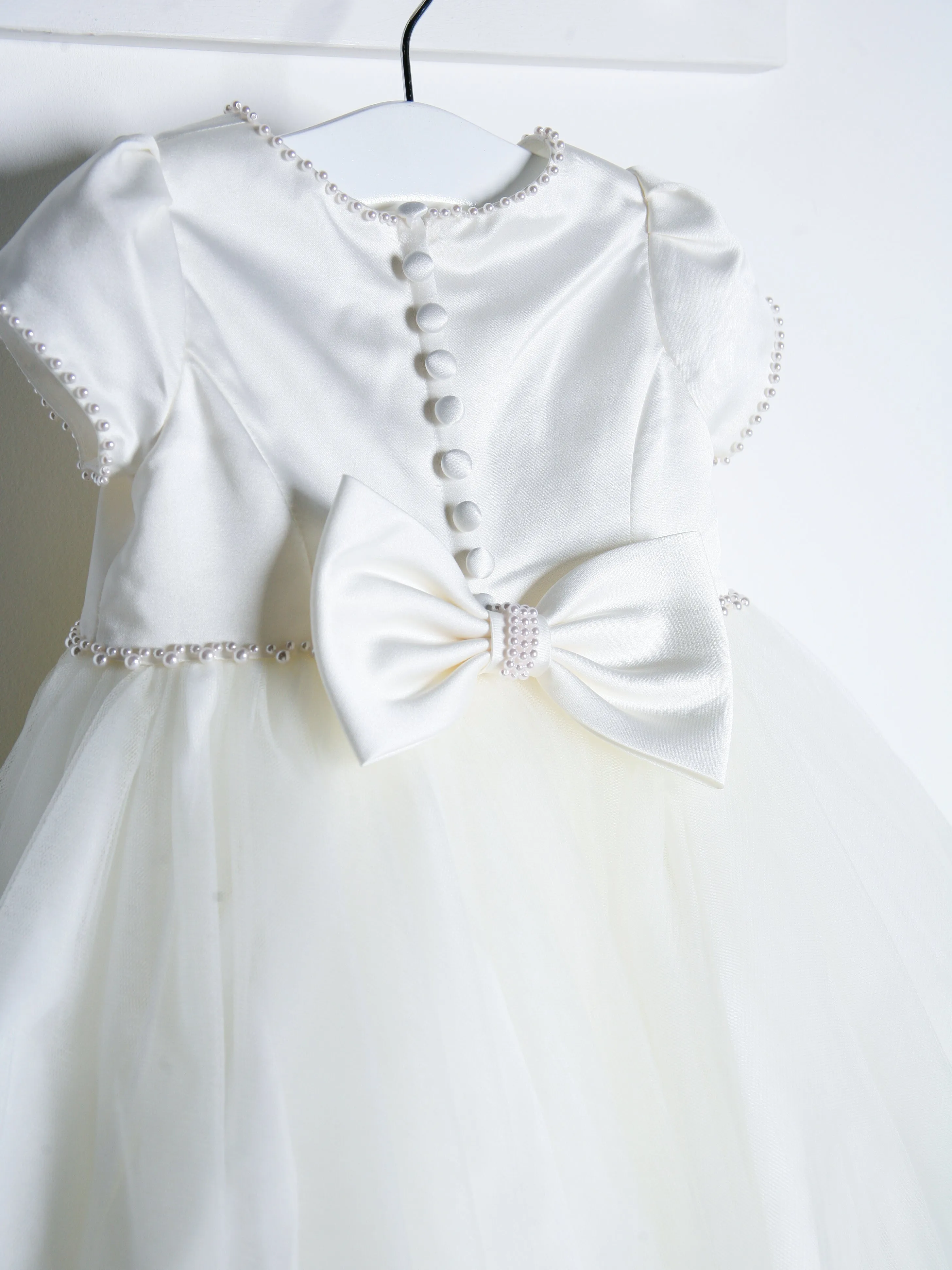 Sarah Louise Ivory Pearl & Tulle Occasion Dress