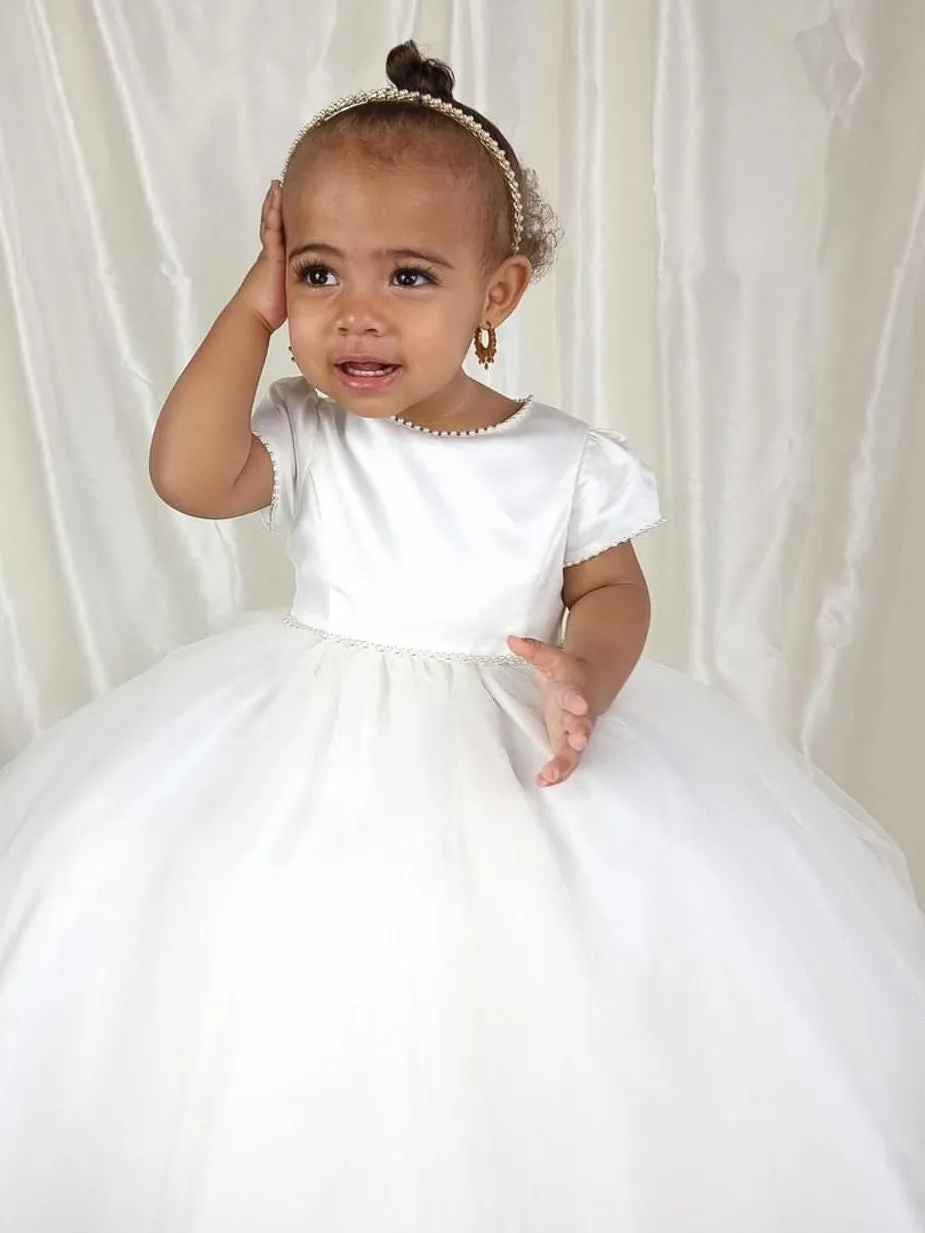 Sarah Louise Ivory Pearl & Tulle Occasion Dress