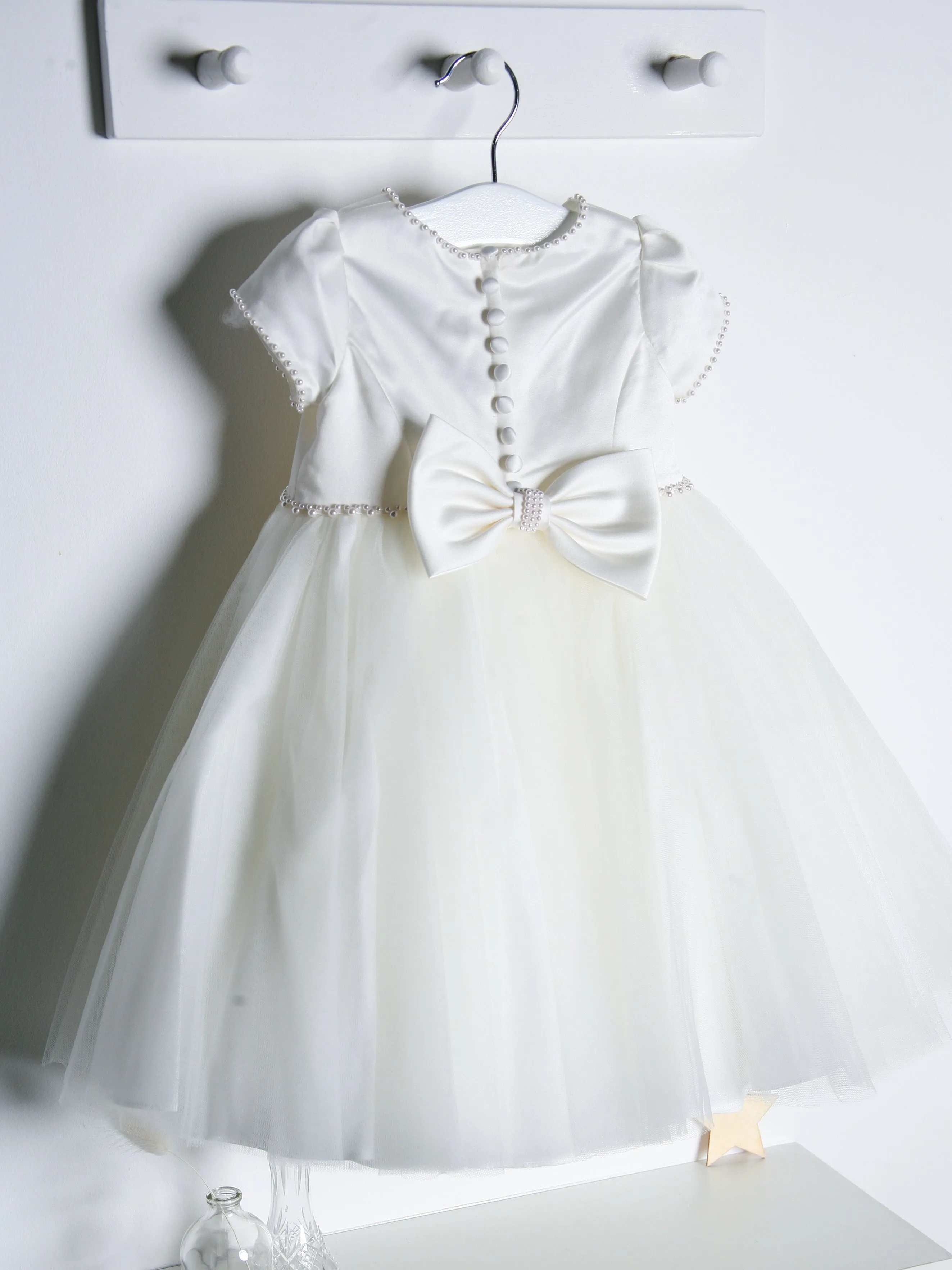 Sarah Louise Ivory Pearl & Tulle Occasion Dress