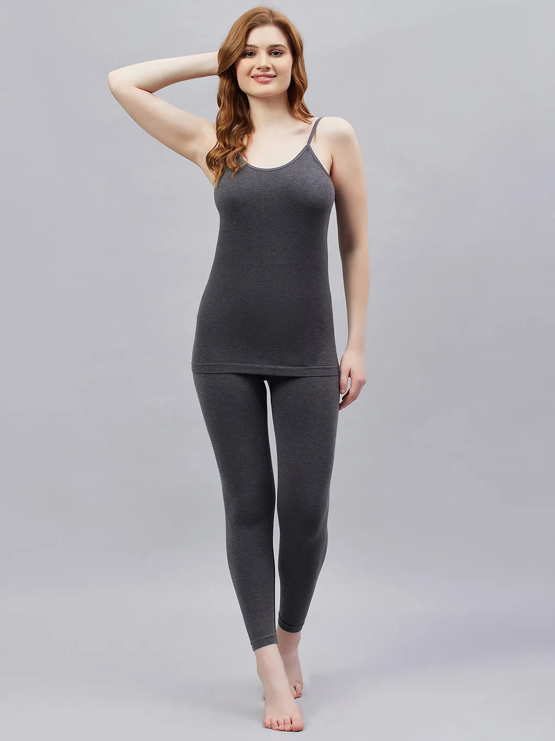 Seamless Heatmax Teen Camisole - Charcoal