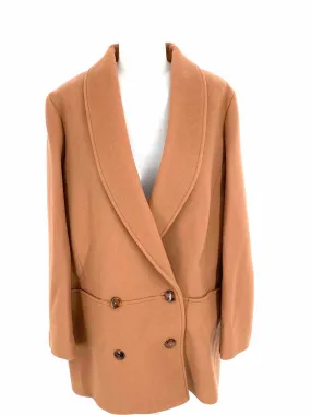 Sezane Women's Brown Double Breasted Wool Blend Size 42/10 Coat