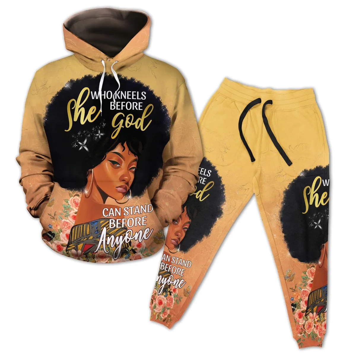 She Who Kneels Before God All-over Hoodie and Joggers Set