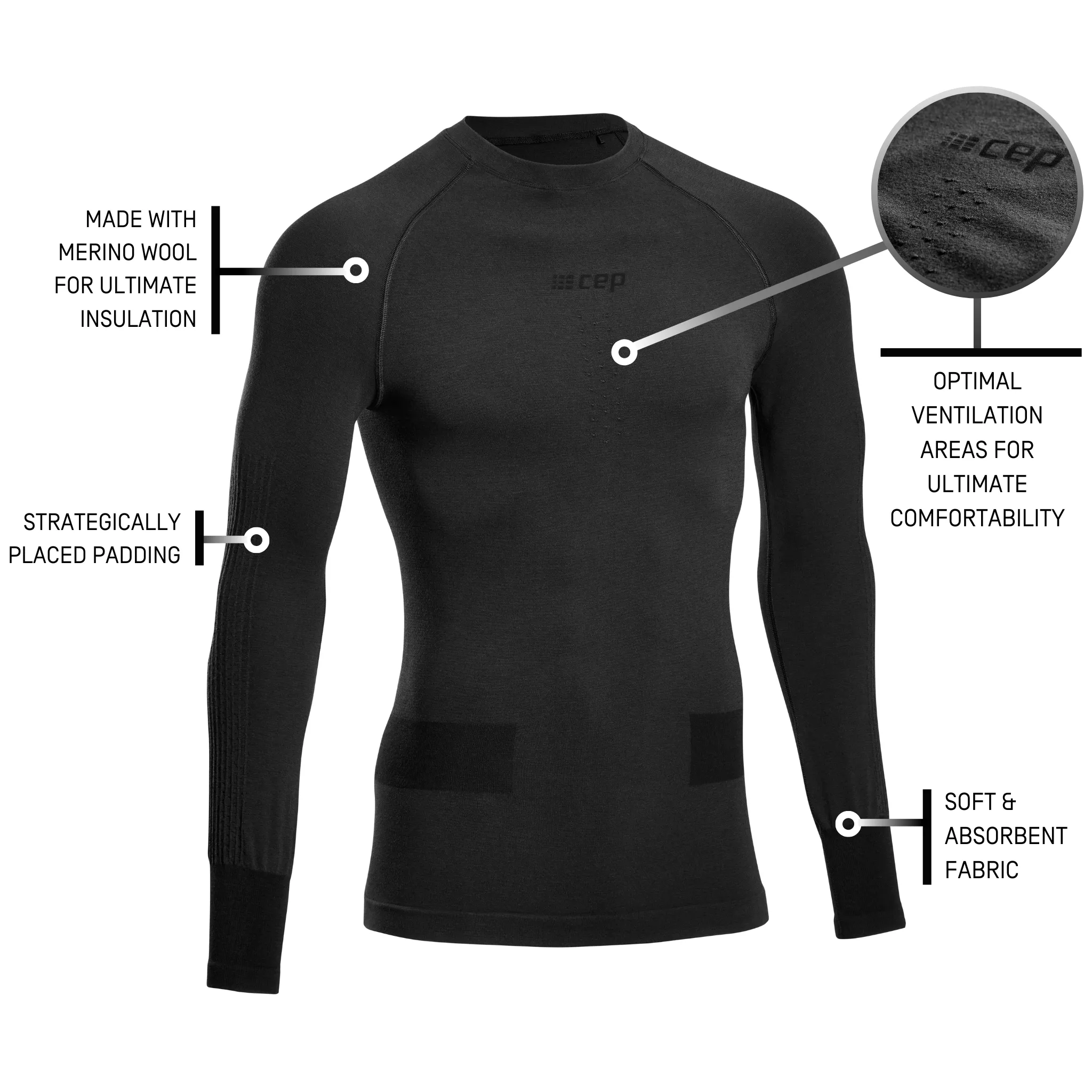 Ski Merino Base Shirt, Men