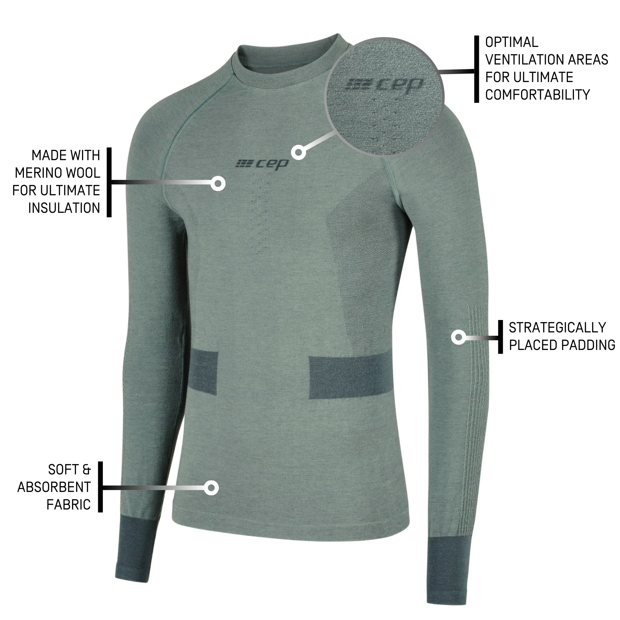 Ski Merino Base Shirt, Men