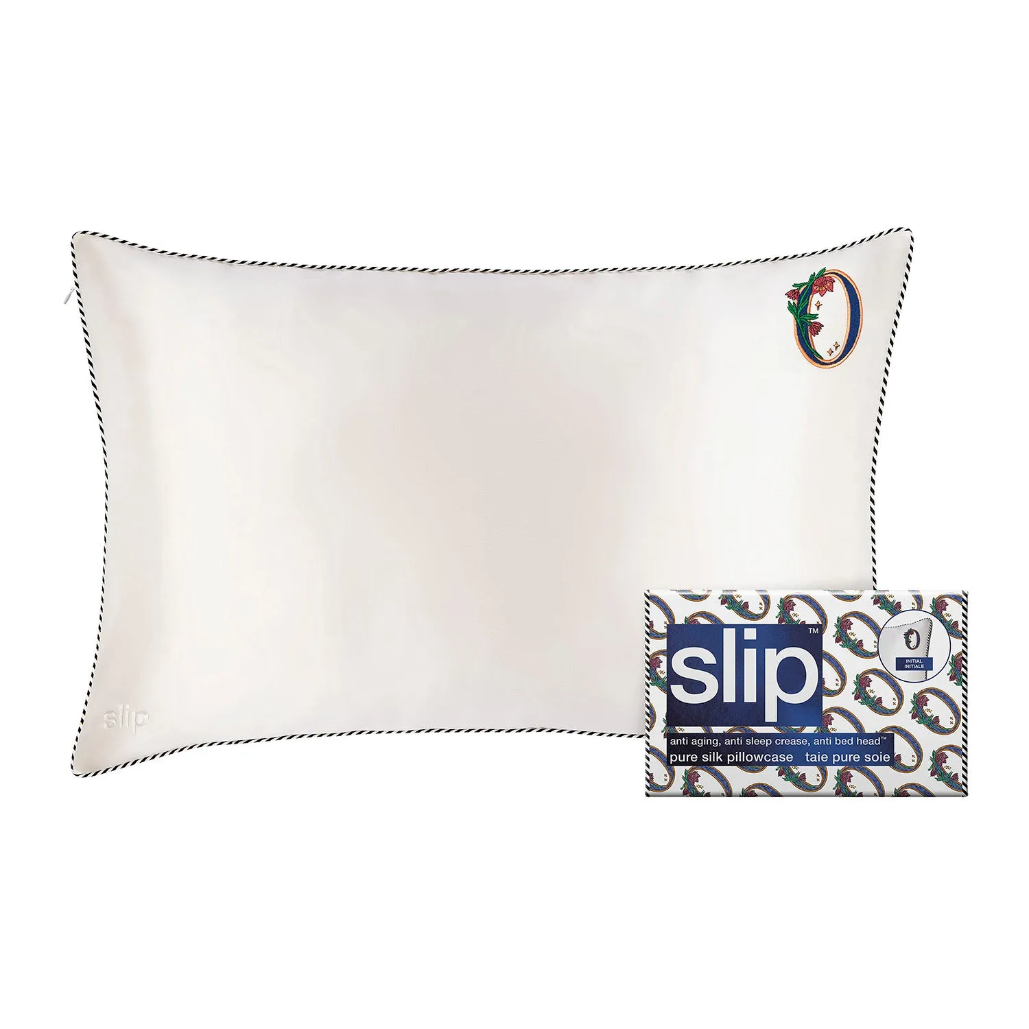 Slip Initial Pillowcase - O