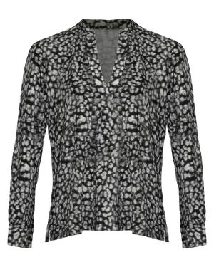 Soft Touch Animal Print Henley Shirt