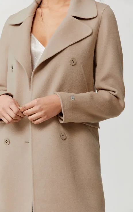 Soia & Kyo - Rive Double-face Wool Coat in Almond