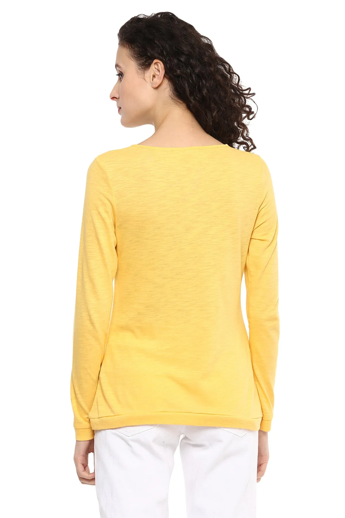 Solid Full Sleeve Henley T-Shirt