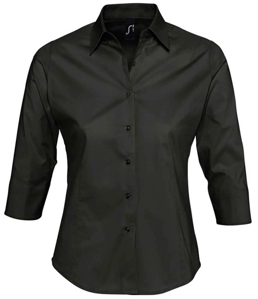 SOL'S Effect 3/4 Sleeve Fitted Shirt (Ladies)