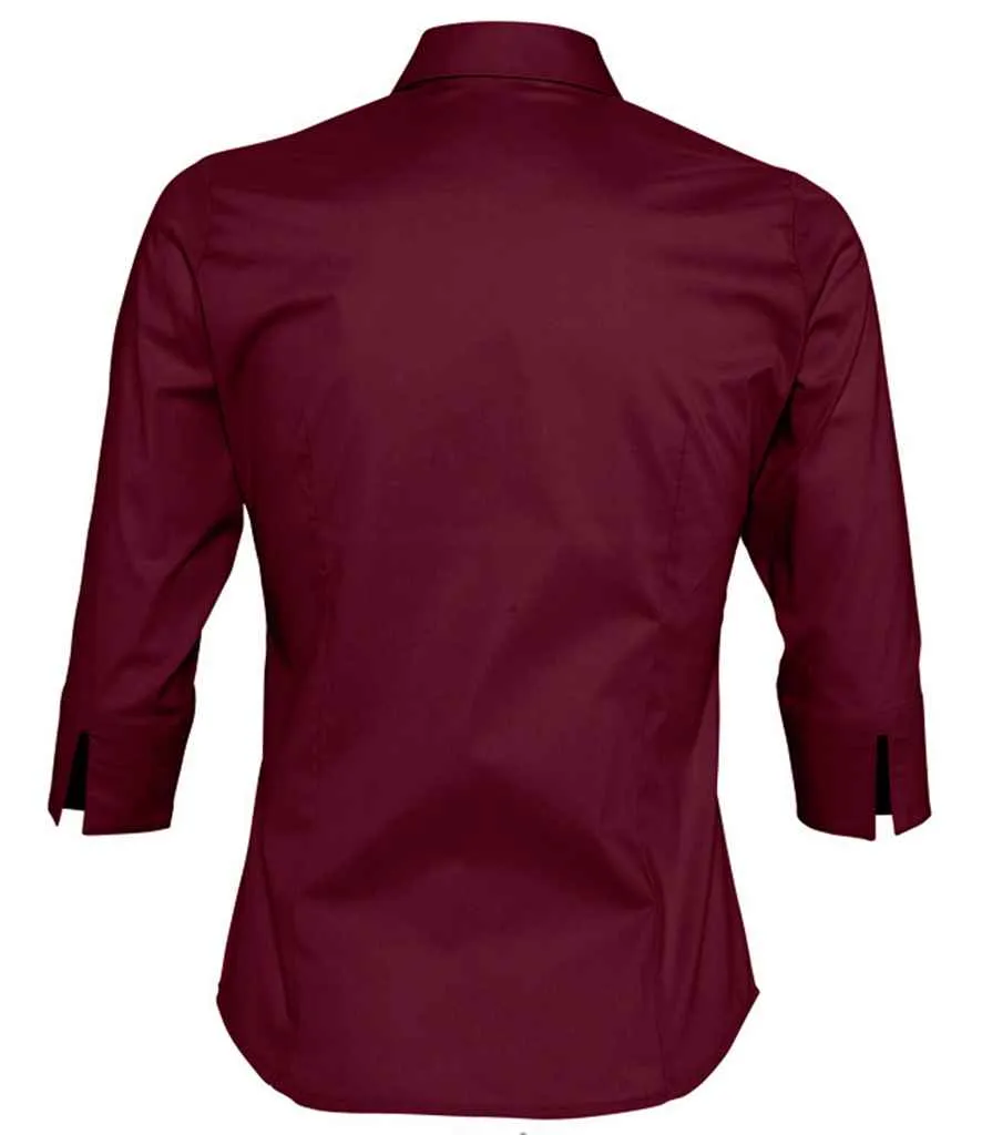 SOL'S Effect 3/4 Sleeve Fitted Shirt (Ladies)