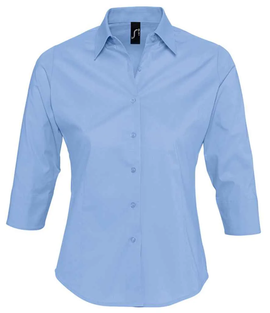 SOL'S Effect 3/4 Sleeve Fitted Shirt (Ladies)