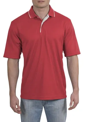 Sport-Tek - Dri-Mesh Sport Shirt with Striped Collar.  K467