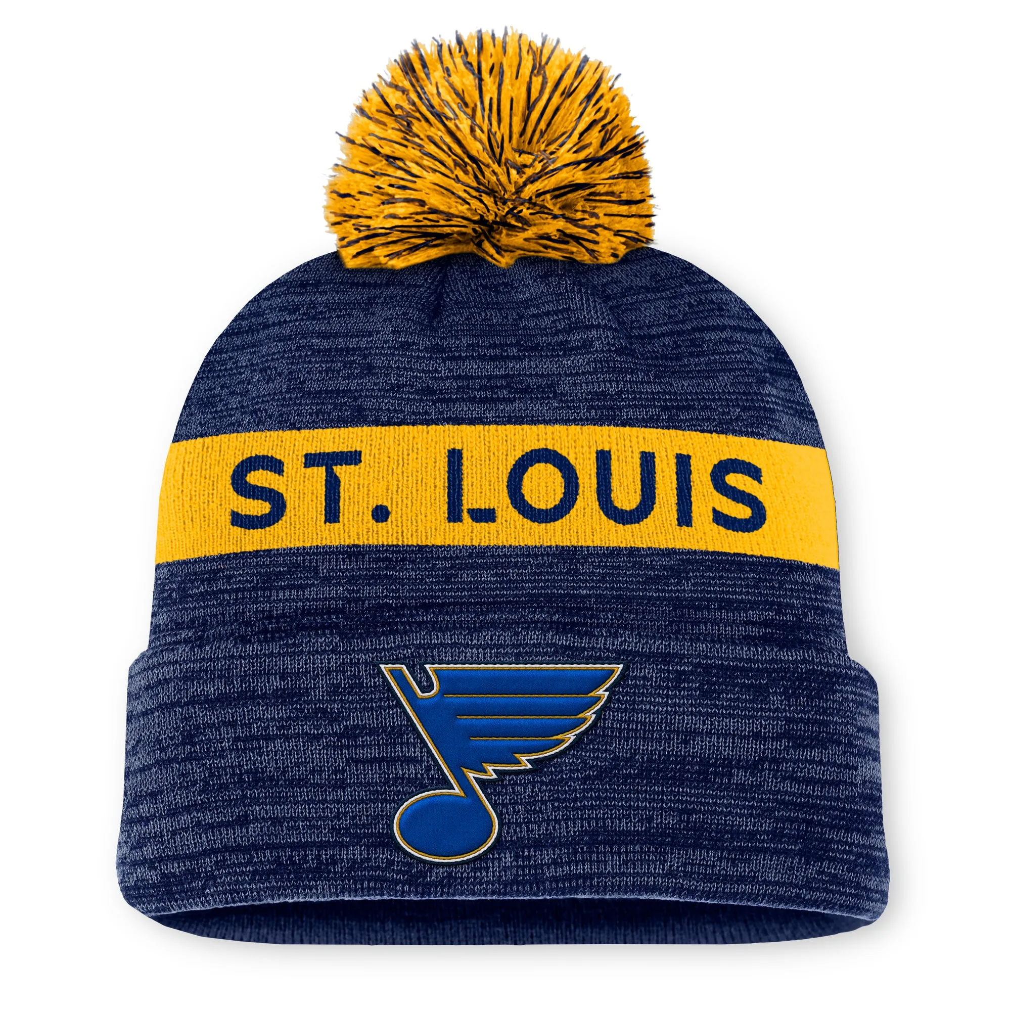 ST. LOUIS BLUES FANATICS AUTHENTIC PRO RINK POM KNIT