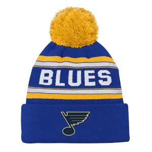 ST. LOUIS BLUES YOUTH JACQUARD POM KNIT BEANIE - MULTI