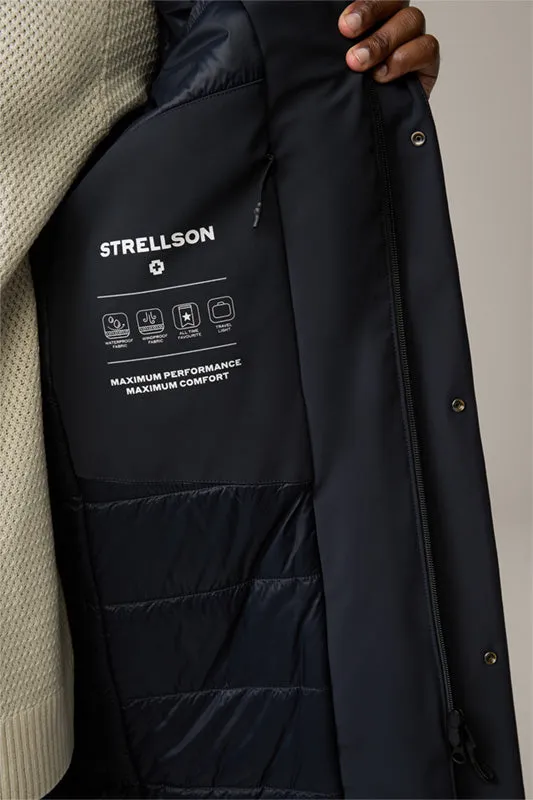 Stellson - Flex Overjacket, Fur Neck, Navy