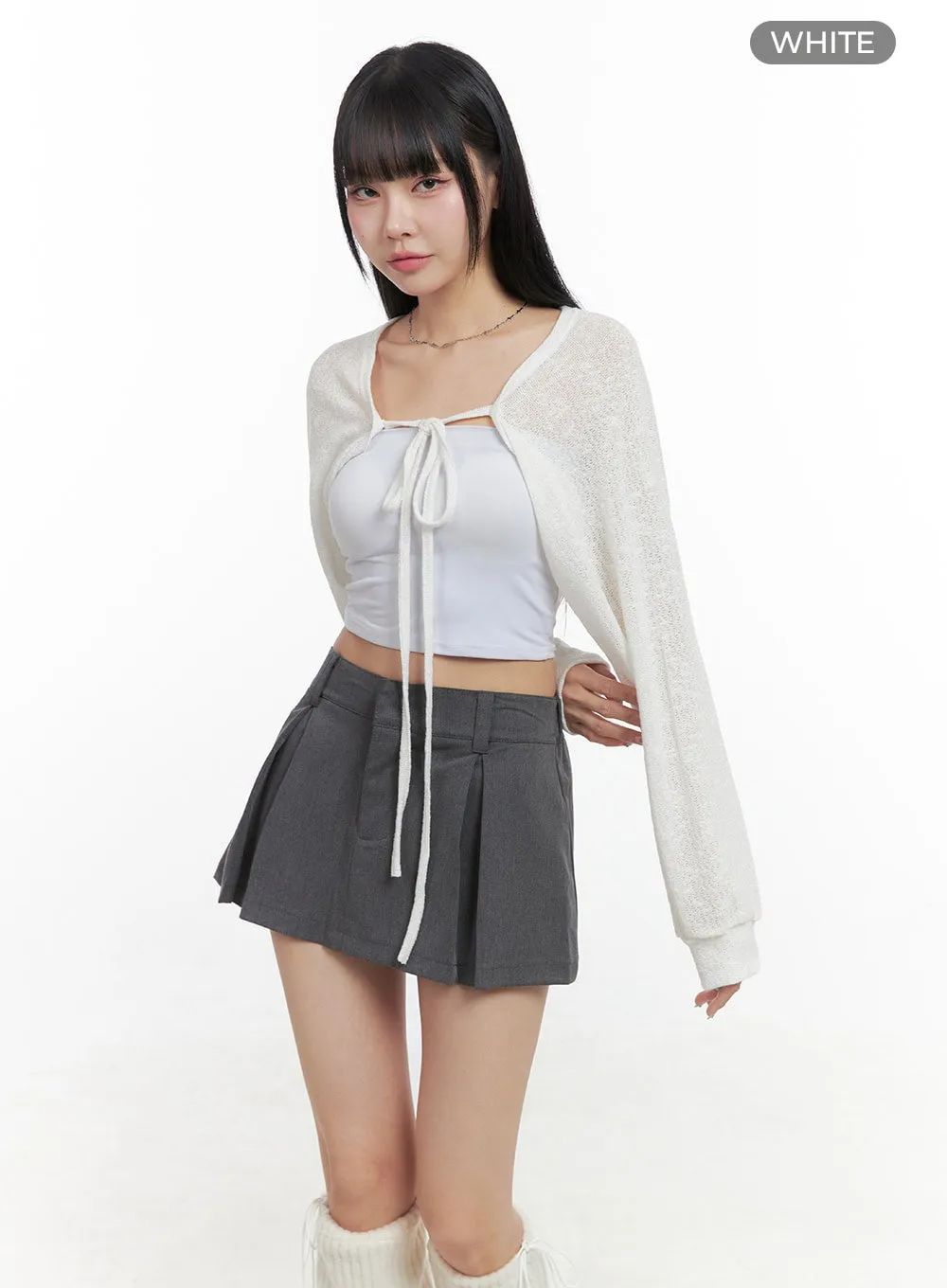 Strap Bolero Knit Cardigan OS409