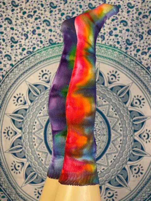 Sunshine Tiedye Thigh High Socks #4