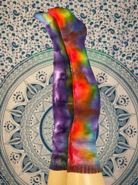 Sunshine Tiedye Thigh High Socks #4