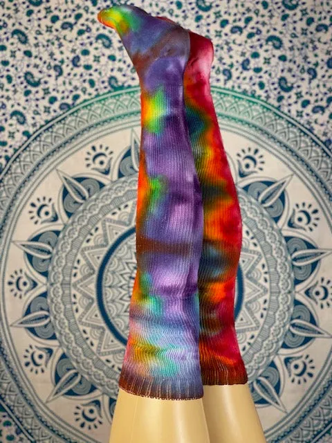 Sunshine Tiedye Thigh High Socks #4