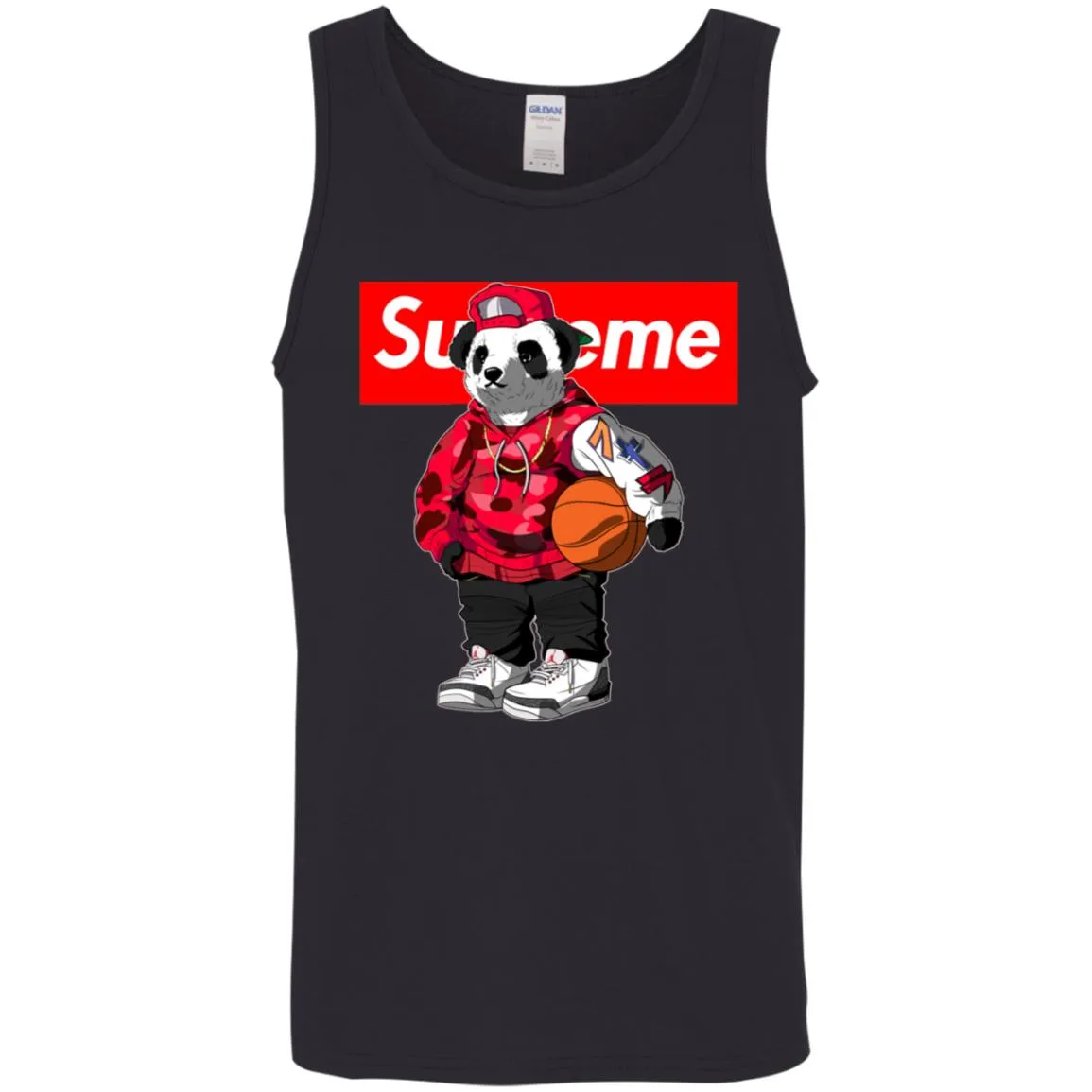 Supreme Bear Basketball T-shirt Men Cotton Tank