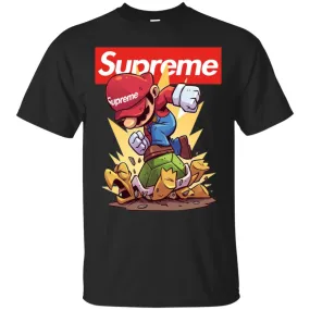 Supreme Mario Gaming T-shirt Men Cotton T-Shirt