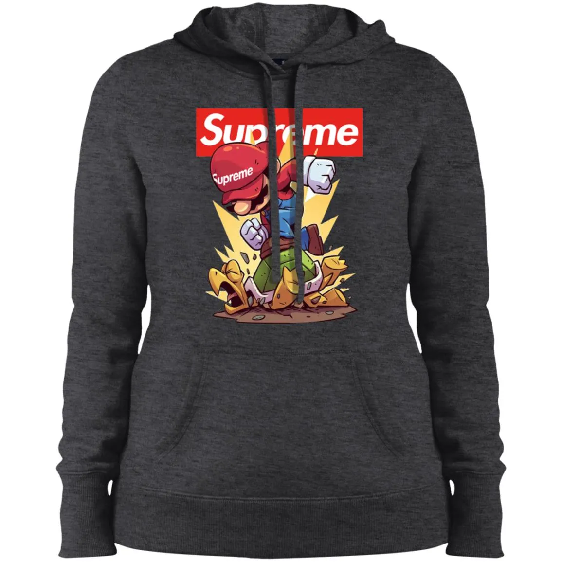 Supreme Mario Gaming T-shirt Women Hooded Sweatshirt