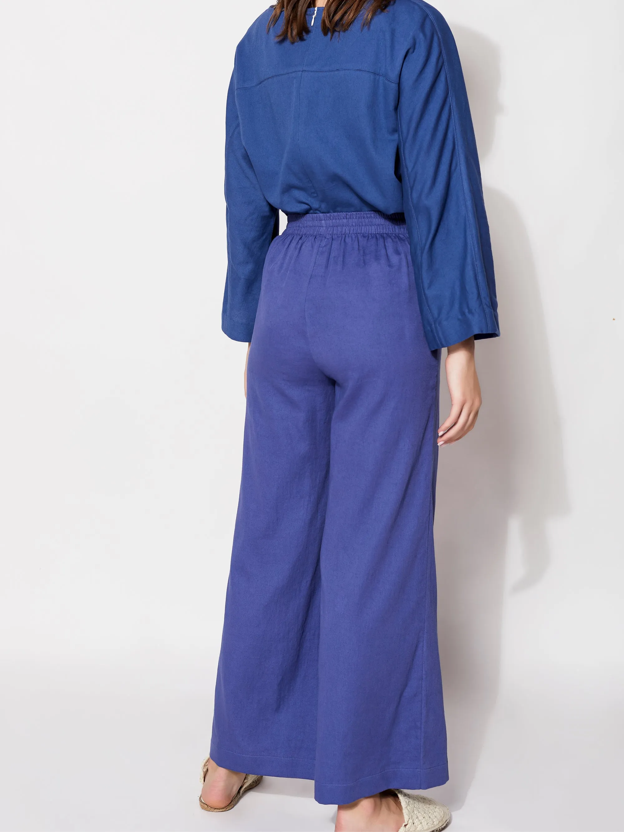 Sustainable Organic Darya Wide-Leg Flared Pants