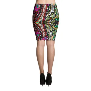 SWIRLY Pencil Skirt