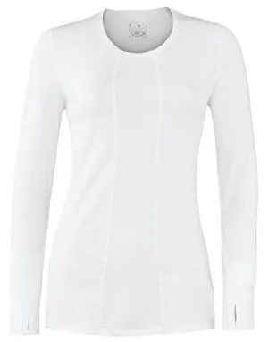 Terramar Womens 2.0 Midweight L/S Top/White #8214