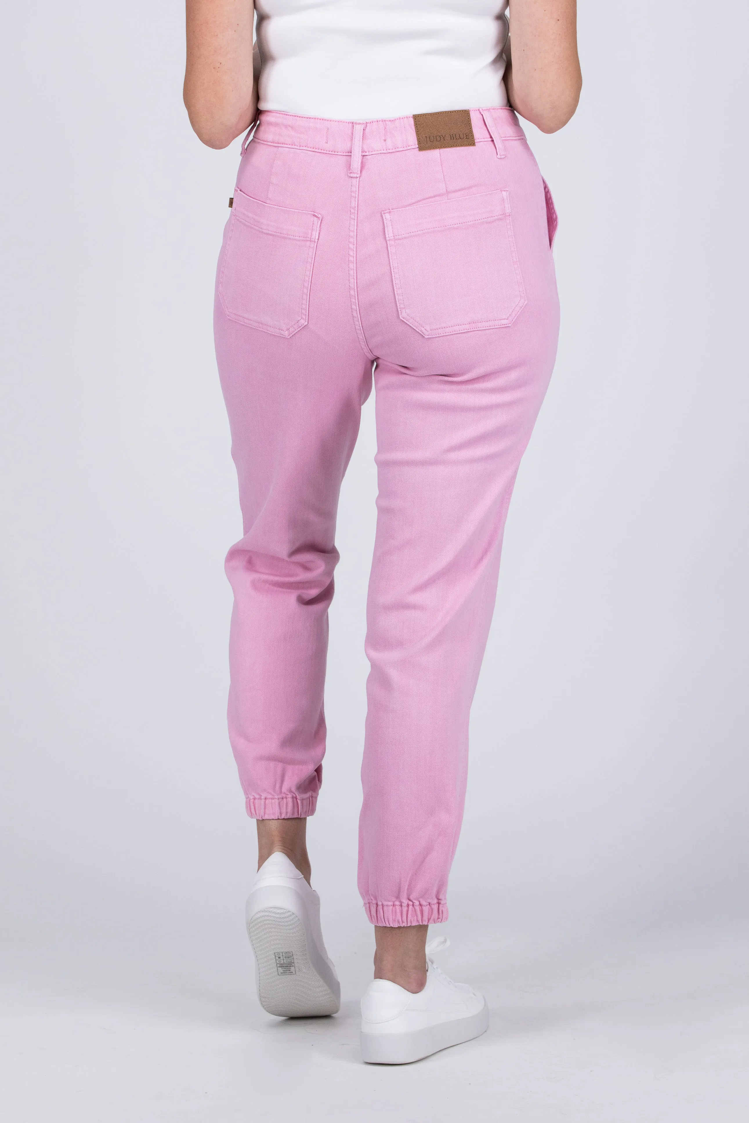 The Josie from Judy Blue: High-Rise Garment Dyed Denim Jogger