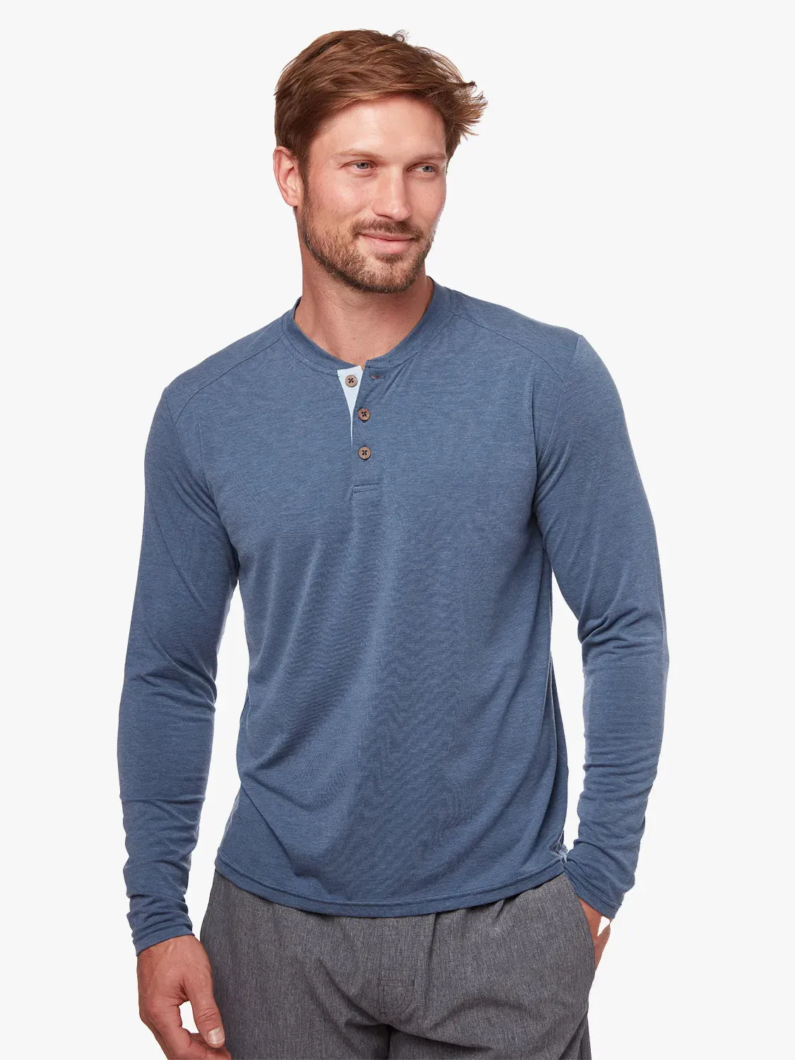 The SeaBreeze Henley | Dark Denim