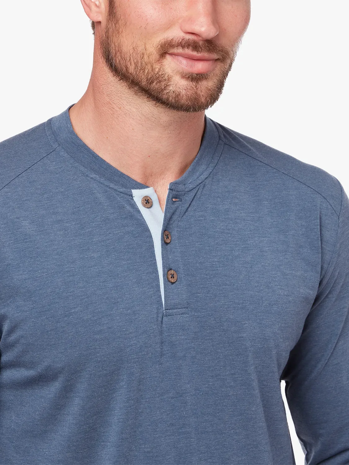 The SeaBreeze Henley | Dark Denim