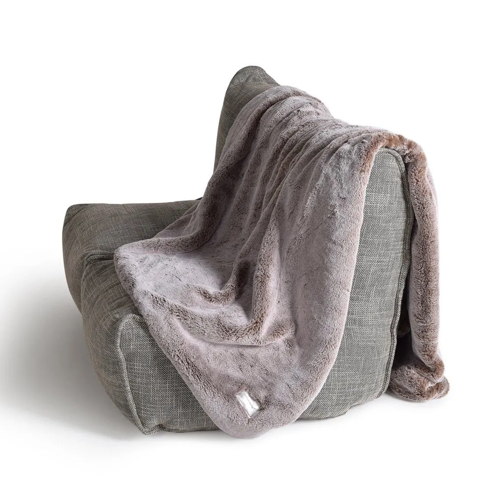 Throw - Deluxe Faux Fur Throw (Cappuccino)