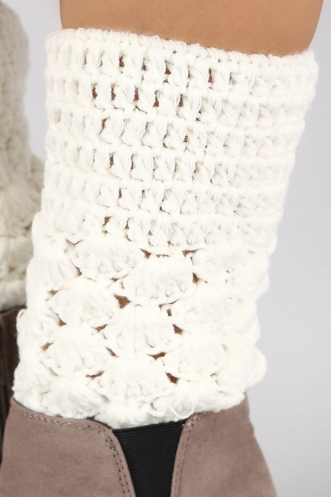 Two Pattern Knit Leg Warmers