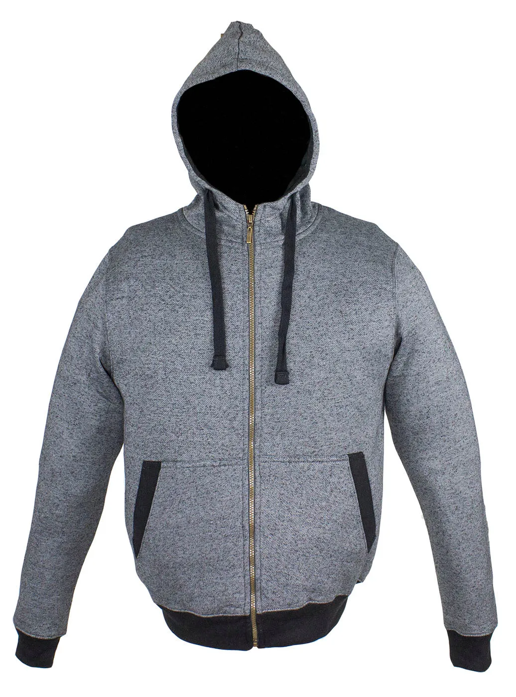 Two-Toned Gray Zippered Hoodie