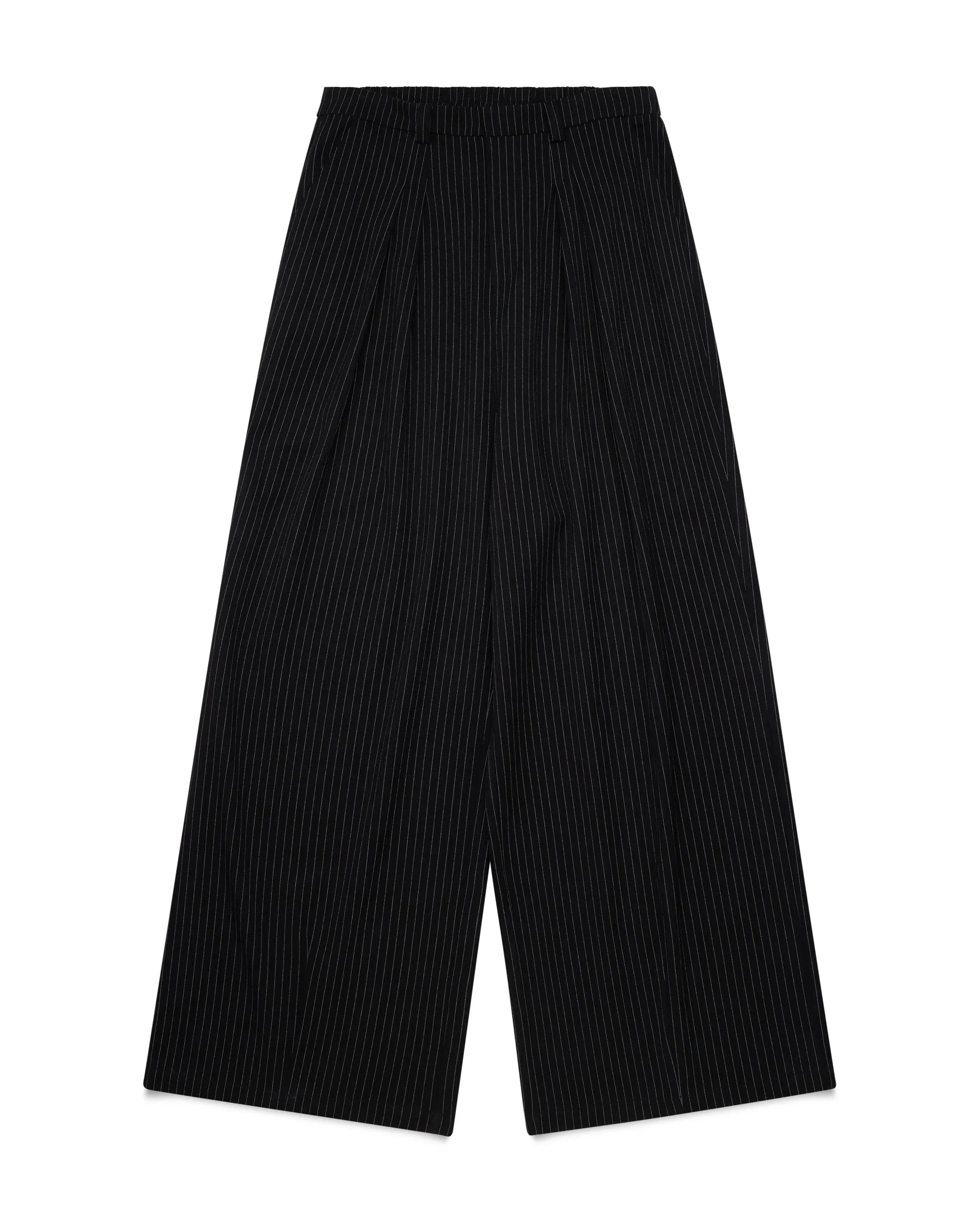 Ukiyo Pleated Wide Leg Pinstripe Pants