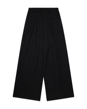 Ukiyo Pleated Wide Leg Pinstripe Pants