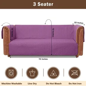 Ultrasonic Quilted Sofa Cover Set Lilac