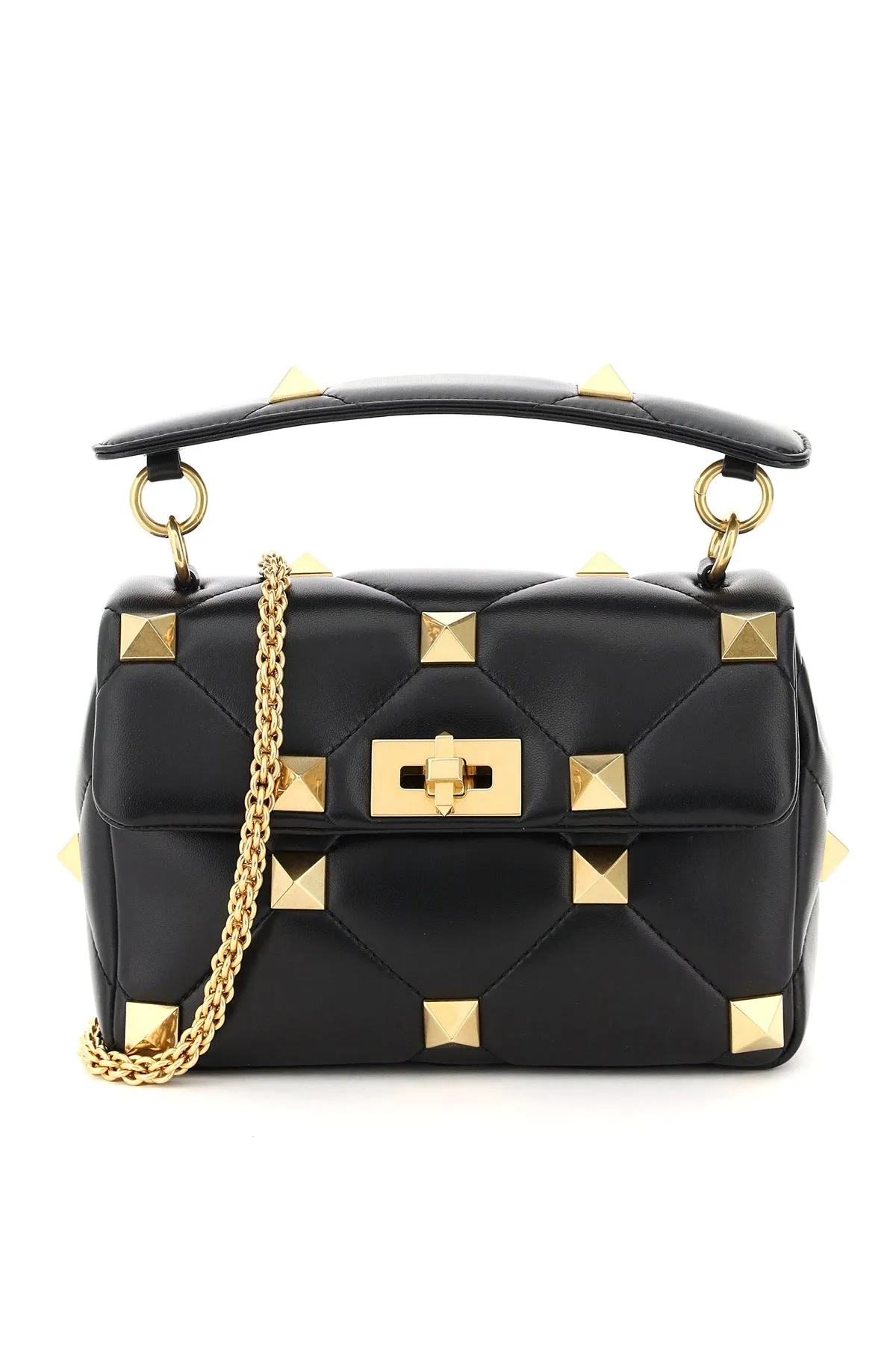 Valentino garavani roman stud medium bag with chain