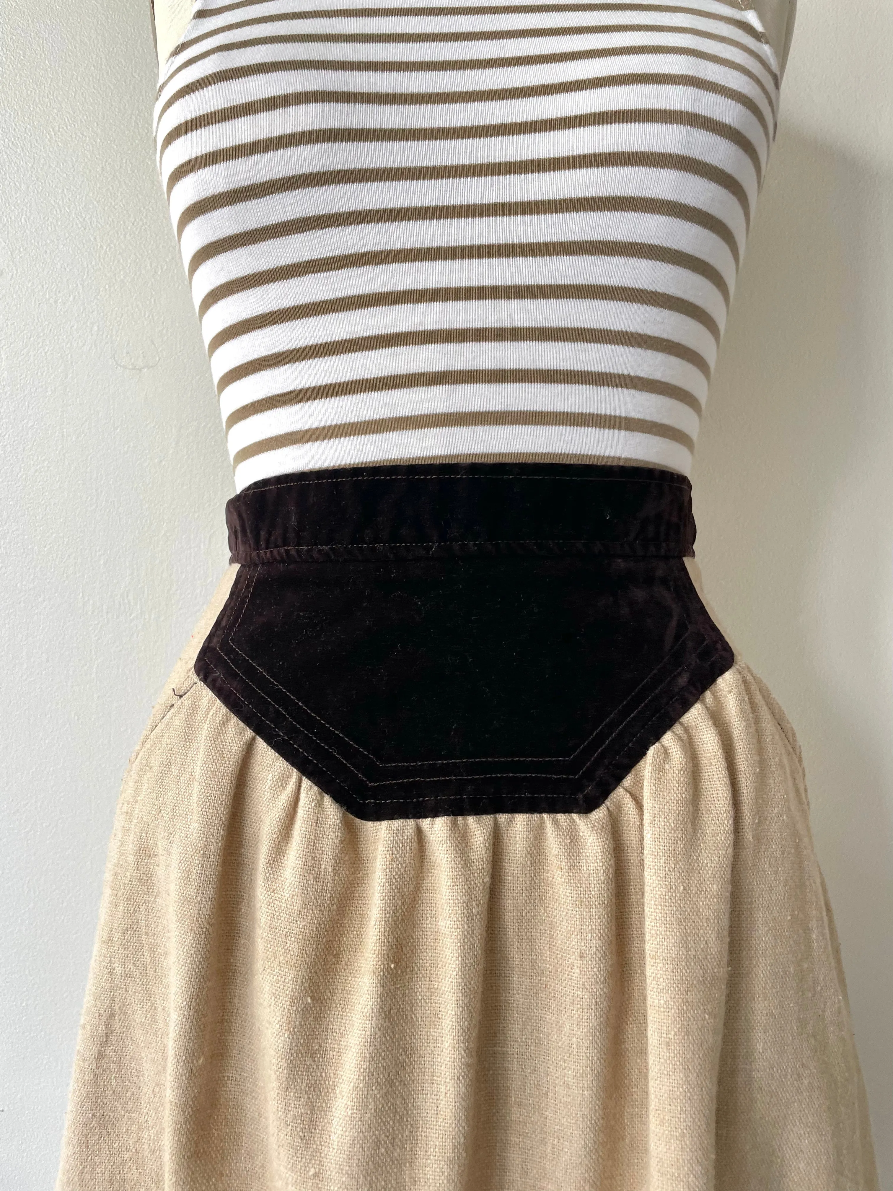 Velvet & Wool Skirt | 1970s