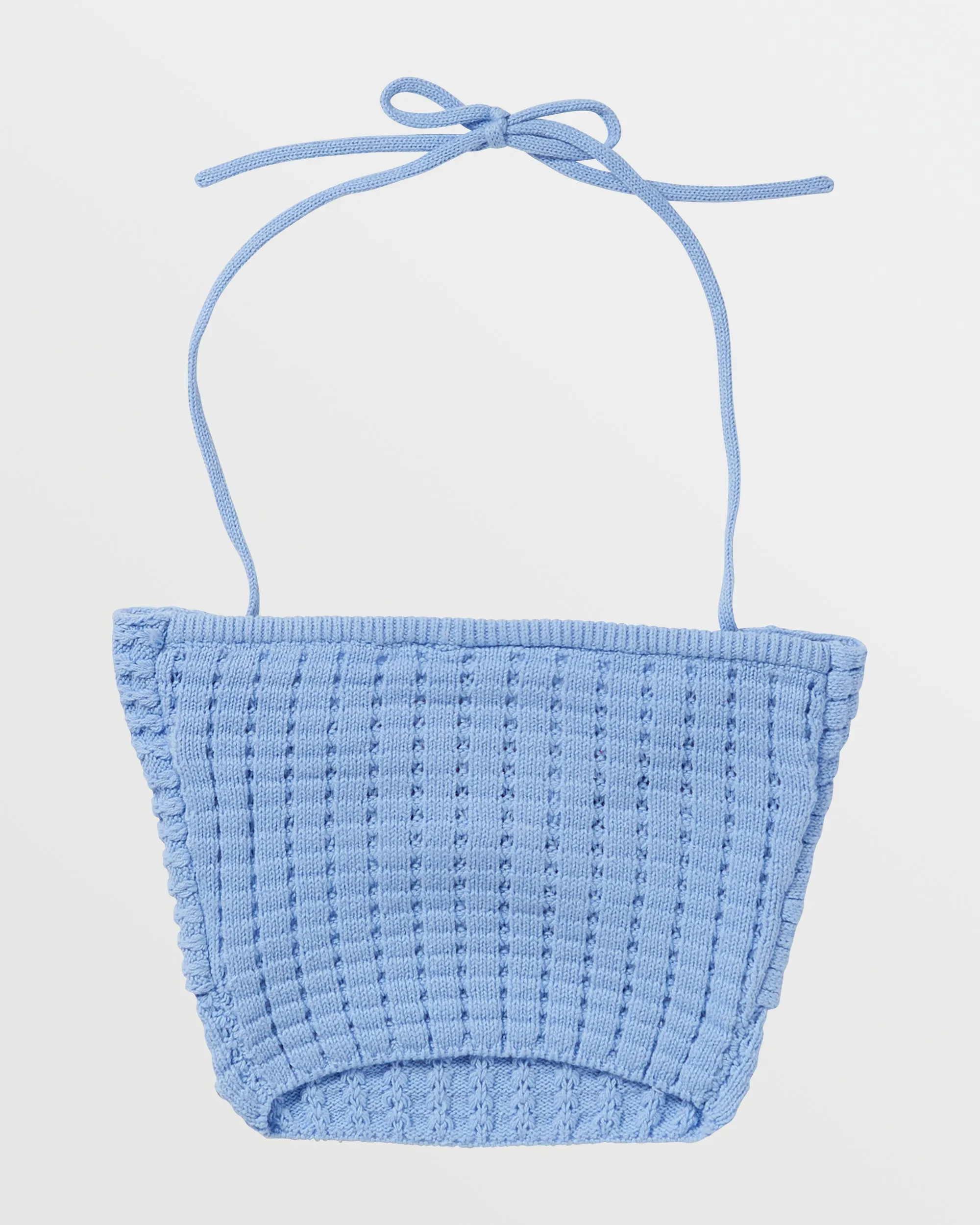 Venice Knit Halter Top - Bel Air Blue